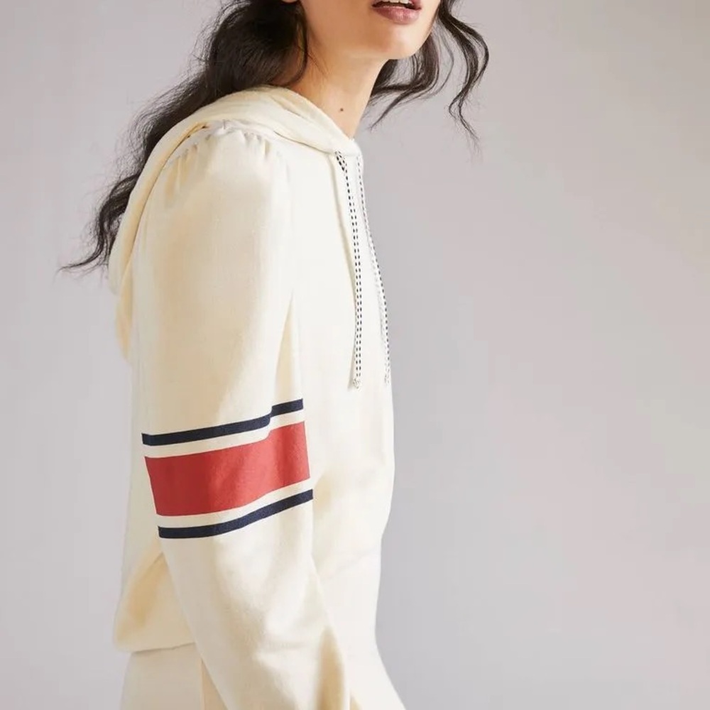 Sundry Cream Hoodie with Red Logo Tag - Picture 4 of 4